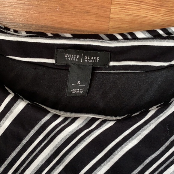 WHBM black and white striped dress, size small - Picture 3 of 7
